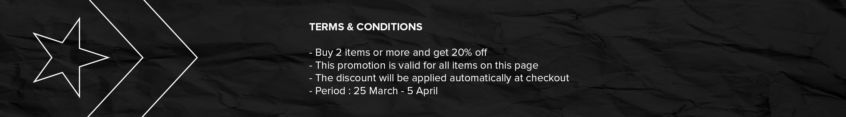 BUY 2 OR MORE GET 20% OFF